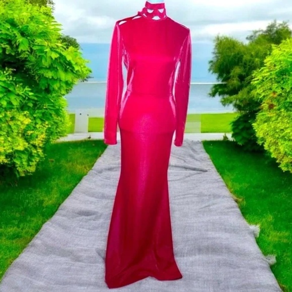 Vintage Symphony Red Dress with Cage Detailing VERY sexy Size Small NWT - Picture 1 of 5